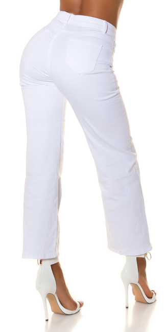 Wit hoge taille jeans wit